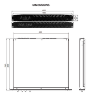 Çok Satan DHK4.4 Profesyonel Ses Dijital Güç Amplifikatörü 1U Sınıf D 4 Kanal 4*400 Watt AMP Powercon Konnektörleri