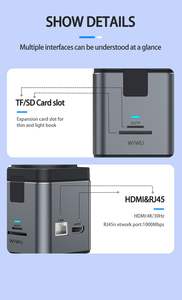 Hub <span class=keywords><strong>USB</strong></span> Type-C pour ordinateur portable Wiwu, charge sans fil, fente pour carte TF/SD, <span class=keywords><strong>USB</strong></span> 3.0, port LAN, sortie vidéo, station d'accueil pour iPad, PD Fast Stock - Product Image 3