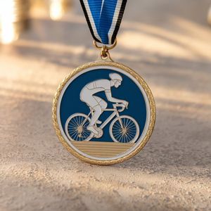 Médaille de récompense sportive personnalisée bon marché Médaille Souvenir de course de vélo d'équilibre de vélo de <span class=keywords><strong>montagne</strong></span> - Product Image 6
