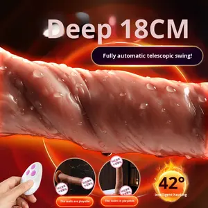 Sıvı Simülasyonlu Penis Teleskopik Dil Yalama Kadınlar İçin Kablosuz Silikon Akıllı Isıtmalı Yapay Penis Yetişkin Ürünleri - Product Image 5