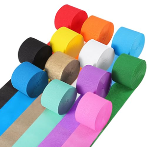 กระดาษเครปขายส่ง กระดาษเครปสีม้วน ริบบิ้นตกแต่งผนังฉากหลังงานวันเกิด ม้วนริบบิ้นตกแต่ง - Product Image 1