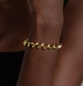 Catena attorcigliata minimalista <span class=keywords><strong>San</strong></span> Marco Twist bracciale in oro moderno dichiarazione regalo di gioielli per la fidanzata per le sue donne di moda - Product Image 2