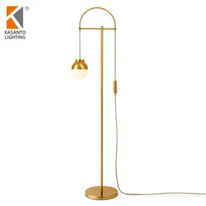 hot sale floor lamp fashion popular large gold glass floor lamp for living room home hotel office decoration from zhongshan