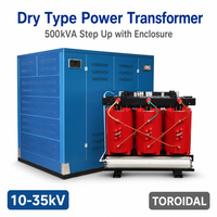 Transformateur à sec 500 kVA triphasé, transformateur d'isolement toroïdal élévateur de tension 10 kV 11 kV 35 kV 50/60 Hz 480 V