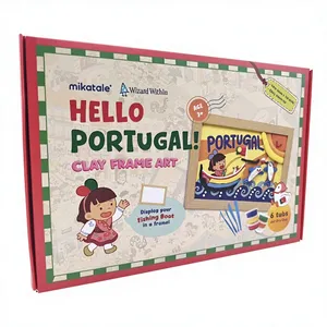 Nouveauté 2026 : Kit d'art créatif pour enfants avec argile <span class=keywords><strong>à</strong></span> séchage <span class=keywords><strong>à</strong></span> l'air ultra-légère pour cadre photo 3D, jouet intellectuel de modelage DIY - Product Image 6