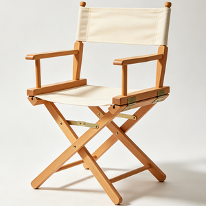 Silla de Director para Niños, <span class=keywords><strong>Plegable</strong></span>, Portátil, Ligera, de <span class=keywords><strong>Madera</strong></span> de Haya, para Acampar al Aire Libre, Parque, Playa, Picnic, Jardín - Product Image 3