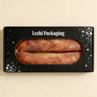 Salchicha de Pepperoni Ecológica Personalizada, Conservada a Baja Temperatura, en Caja de Papel con Ventana Sellada
