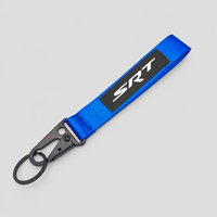 Sangle de porte-clés tissée pour voiture avec clip métallique, porte-clés et étiquette logo pour auto-école, garage, cadeaux promotionnels