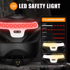 Casco de bicicleta recargable por Usb con casco ligero para bicicleta con luz Led casco de bicicleta de ciclismo con luz trasera - Product Image 2