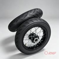 Kit complet de roues Supermoto à jantes larges pour Surron Light Bee Dirt Bike, pneus semi-slicks avant et arrière 90/90-12, conversion aftermarket