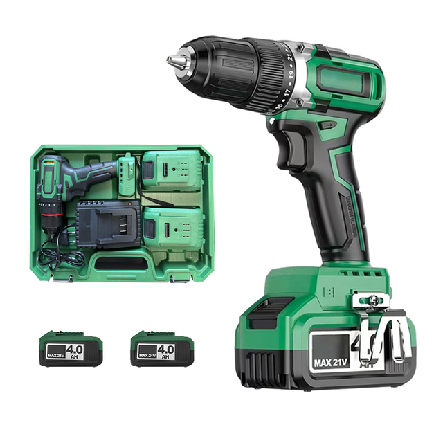21V Wireless Impact Cordless Drill Machine Set Power Electric Drill
