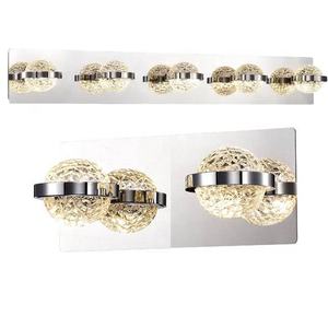 Clear Galls Ball LED barre de vanité de bain support mural humide 5-lumière 25 Watts Chrome LED <span class=keywords><strong>lampe</strong></span> murale de vanité de bain - Product Image 3