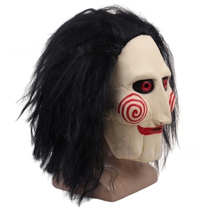 <span class=keywords><strong>Saw</strong></span> Killer Movie Theme Halloween Cosplay Horror Mask con peluca Material de látex <span class=keywords><strong>Saw</strong></span> Scar Mask - Product Image 5