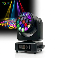 19 x 15W Projecteurs à tête mobile à couleurs changeantes pour scène de disco, lumières de tapis de danse pour mariage, étoiles blanches LED pour piste de danse