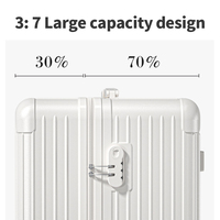 Ensemble de Valises Intelligentes de Voyage en ABS et PC de 20/22/24/26/30/32 Pouces, Bagages Multifonctionnels de Mode avec Porte-Gobelet et Port USB