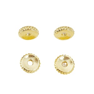 Gold Plated Concave Gear Washer Round <b>Spacer</b> Bead For Jewelry DIY Bracelet Necklace Making Components 18K Finish - Product Image 5