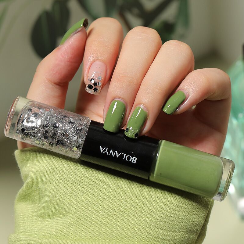 2 в 1, матовый блестящий прозрачный лак для ногтей