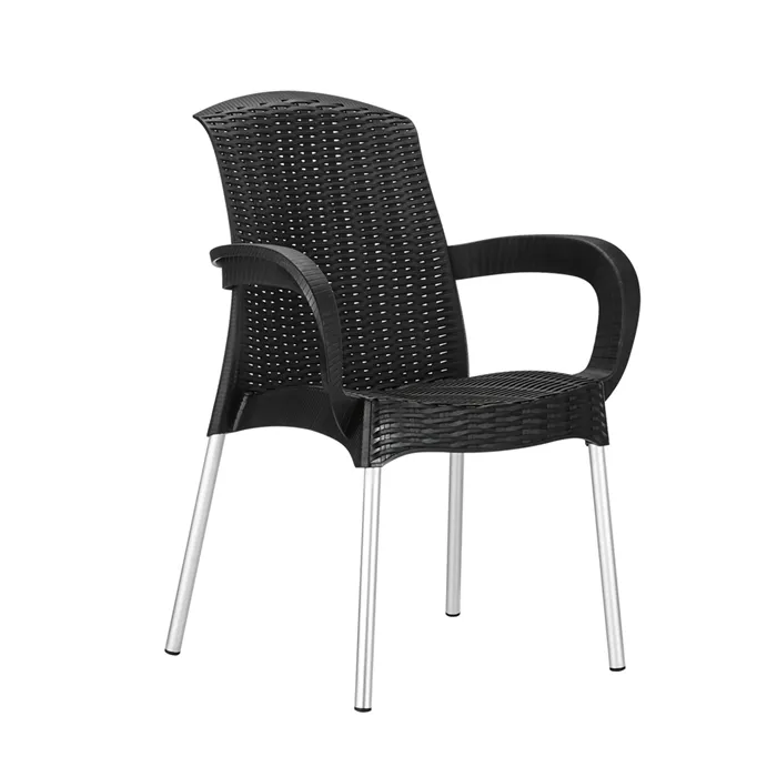 Costi di fabbrica di alta qualità a buon mercato sedie da pranzo ristorante sedie PP schienale e sede in polvere rivestito tubo di metallo o telaio in alluminio