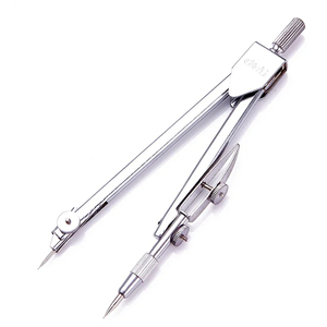Ensemble de compas de géométrie en métal argenté professionnel pour les élèves, étui à crayons personnalisé avec logo, 12x4x3cm - Product Image 4