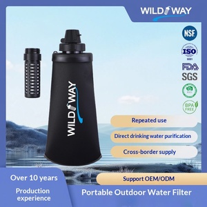 Botella de <span class=keywords><strong>Agua</strong></span> Plegable Portátil TPU WILD WAY para Deportes al Aire Libre, Senderismo, Montañismo, para Hombres y Mujeres - Product Image 5