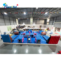 Équipement d'entraînement de gymnastique, parcours d'obstacles gonflable étanche à l'air, piste de parkour gonflable, piste d'obstacles gonflable