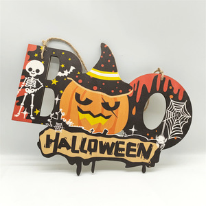 Decoración de madera de Halloween, colgante de fiesta artesanal de madera, colgante de una pieza personalizado - Product Image 1