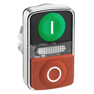 Nuevo Botón Pulsador de 22mm XB4 ZB4 con LED Integrado ZB4B-W7L3741 ZB4BW7L3741, Cabezal de Botón Pulsador Iluminado de Doble Cabeza - Product Image 1