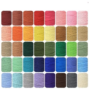 Cordón de Satén de 3mm, Impermeable, Colorido, <span class=keywords><strong>para</strong></span> Manualidades, Cordón Trenzado de 3mm, Cuerda de Algodón Natural <span class=keywords><strong>para</strong></span> Macramé, <span class=keywords><strong>para</strong></span> Bolsos y Zapatos - Product Image 5