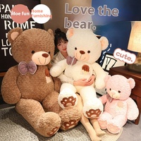 LOVE Bear mainan boneka hewan uniseks, Super lembut Teddy Bear nyaman dengan isian PP hadiah Hari Valentine Ulang Tahun sempurna