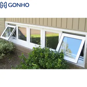 GONHO alluminio Design europeo tenda finestre doppi vetri di grandi dimensioni doppio triplo basso E occhiali Design per finestra oscillante Grill