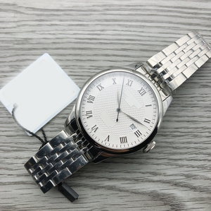 Vente en gros de montres mécaniques classiques de luxe pour hommes avec chiffres romains, affichage de la date, bracelet en acier inoxydable, montres pour hommes - Product Image 3