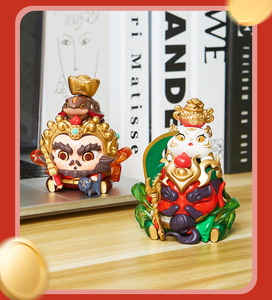 Caja Sorpresa de la Suerte de la Marca FufuTieTie, Regalo de Navidad, Cinco Dioses de la Fortuna, Figura de Juguete de Moda, Adornos de Guan Yu - Product Image 5