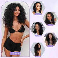 Perruques Africaines AFRO Kinky en Gros, Volume Épais, Courtes, Tressées, Petites Boucles, Style Européen et Américain
