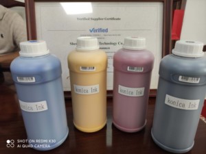 Encre éco-solvant Konica Starfire <span class=keywords><strong>Seico</strong></span> Polaris C+M+Y+K pour imprimante numérique grand format modèle A, certifiée MSDS, emballée - Product Image 6