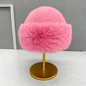 14 Colors Long Plush Thermal Warm Thick Breathable Soft Cozy Stretchy <strong>Winter</strong> Travel Bucket Fur <strong>Hats</strong> Unisex - Product Image 4