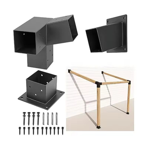 Kit de supports en acier <span class=keywords><strong>pour</strong></span> <span class=keywords><strong>pergola</strong></span> <span class=keywords><strong>d</strong></span>'<span class=keywords><strong>angle</strong></span> à 3 voies 4x4 <span class=keywords><strong>pour</strong></span> <span class=keywords><strong>connecteur</strong></span> en bois - Product Image 5