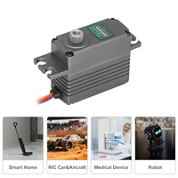 Servo numérique sans noyau DHV816 0.10s avec boîtier en aluminium, engrenage métallique 6kg pour machine à café intelligente, drone de livraison