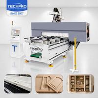 Machine de fraisage CNC PTP Table ATC avec broche horizontale pour la production de meubles sur mesure et le traitement des portes en bois