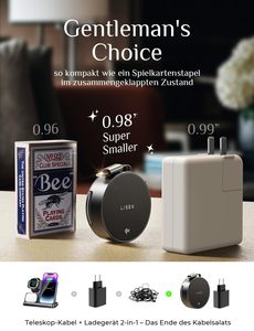 LISEN Stazione di Ricarica Wireless Veloce 3 in 1, Supporto Magnetico Multifunzionale per <span class=keywords><strong>iPhone</strong></span> 16, Samsung, IWatch, AirPods, Casa - Product Image 6