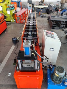 เครื่องทำกรอบประตูอลูมิเนียมเหล็กอัตโนมัติเต็มรูปแบบบานพับเจาะตัดและขึ้นรูปม้วนกรอบสายการผลิต - Product Image 2