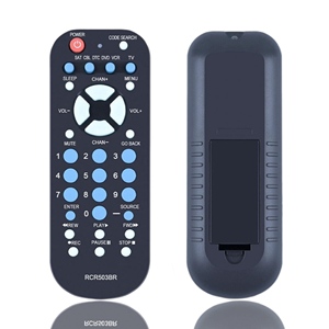 RCR503BR <span class=keywords><strong>3</strong></span>设备手掌大小通用遥控器，适用于电视DVD或录像机卫星接收器有线盒数字电视转换器 - Product Image 1