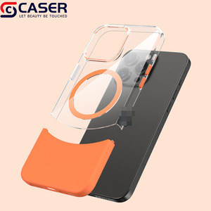 Buona qualità trasparente forte magnetico guscio del telefono rigido superiore e <span class=keywords><strong>inferiore</strong></span> Splicing colore corrispondente custodia del telefono per Iphone 16 15 14 - Product Image 4
