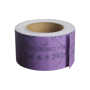 Disques abrasifs multi-trous violets floqués 70mm*70mm pour polissage automobile, utilisation humide ou sèche, dureté moyenne, OEM, directement de l'usine - Product Image 2