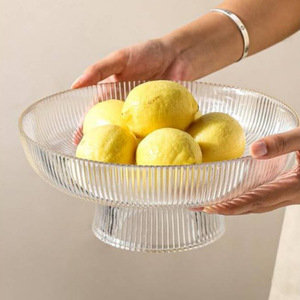 6 8 10 pouces Dia Ornement de table clair gris or jante tige verre bol décoration <span class=keywords><strong>verres</strong></span> pour fruits - Product Image 4