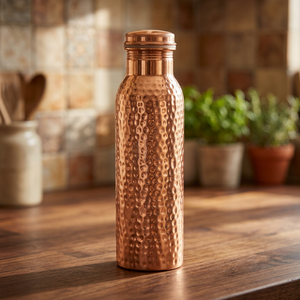 Hammered Copper BPA Free Leakproof Dishwasher Safe Anti-corrosion Boiling Water Safe Eco-Friendly Lid Outdoor Use Drinkware - Product Image 1