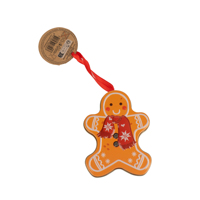 Ensemble de Noël personnalisé de la marque Hongli, comprenant des boîtes en fer blanc motif Bonhomme en pain d'épices, impression offset, matériaux recyclés, pour aliments