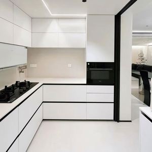 Armoires de cuisine intelligentes multifonctionnelles en bois massif, design moderne, armoires de cuisine de qualité - Product Image 1