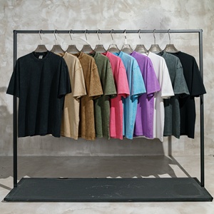 Haute qualité acide lavé coton t-shirt Streetwear en détresse rétro t-shirt personnalisé hommes surdimensionné Vintage t-shirts - Product Image 5