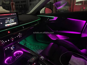 Lumière d'Ambiance Intérieure de Voiture Multicolore en Fibre de Carbone LED, Modification Lumineuse pour <span class=keywords><strong>Audi</strong></span> A4 A5 B9 2017-2021 - Product Image 4