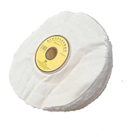 Roue de polissage pour semelles en plastique/ston avec chiffon blanc et cire pour machine à polir les chaussures en cuir